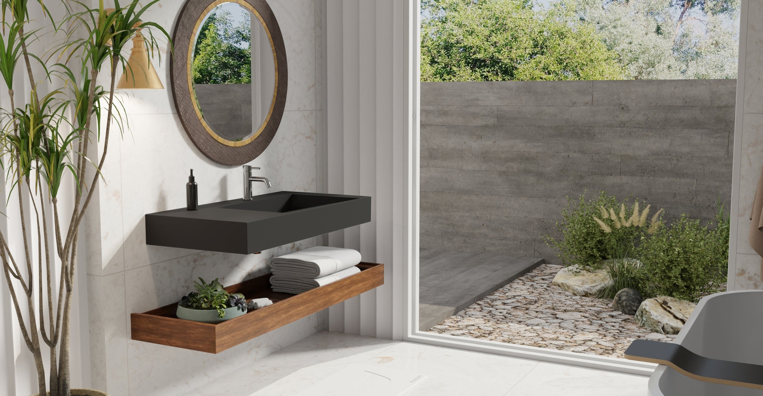 Wall Mounted Sink WT-04-B-BLK