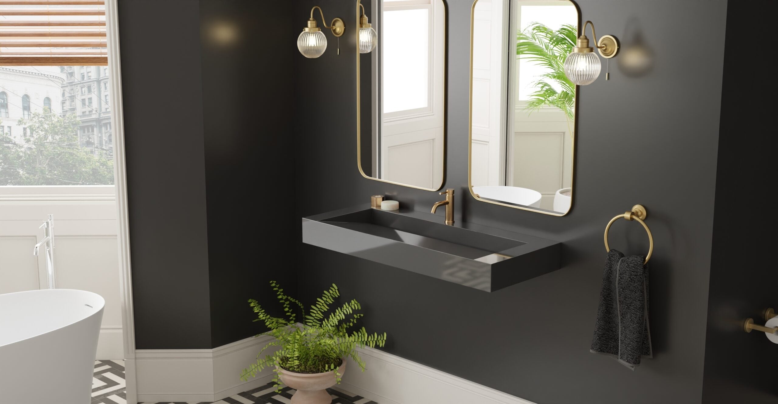 Wall Mounted Sink WT-04-C-BLK