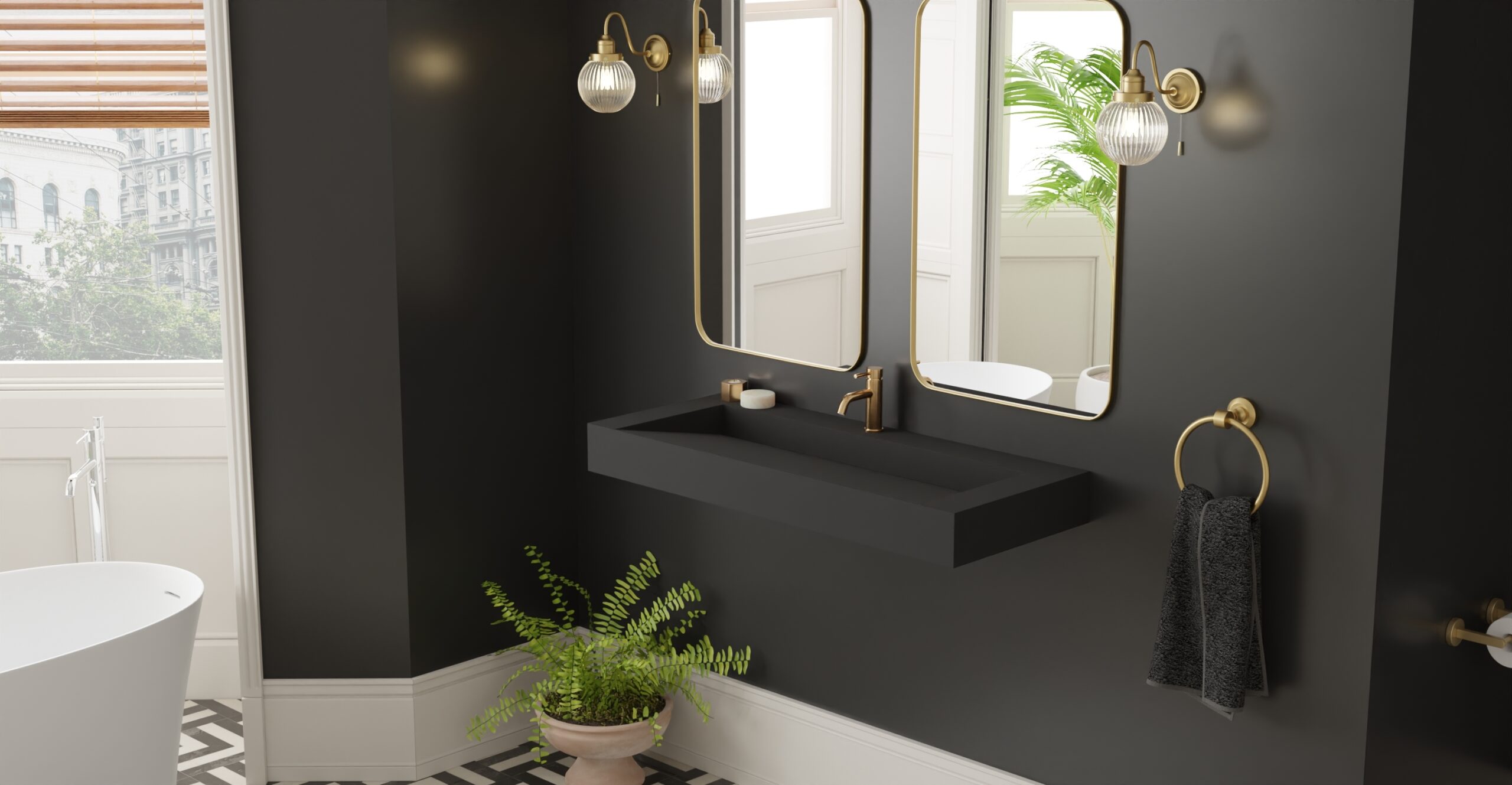 Wall Mounted Sink WT-04-C-BLK