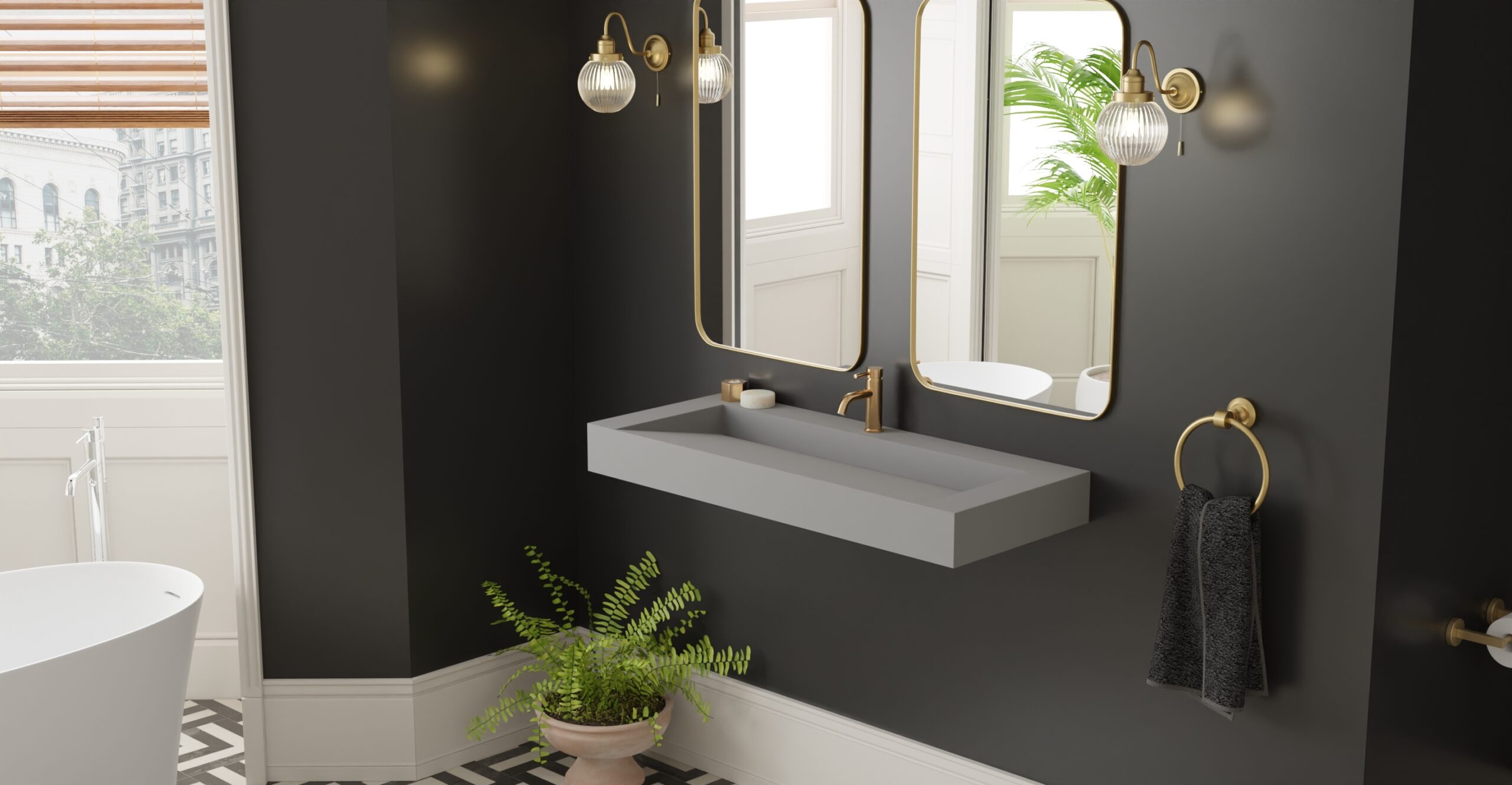 Wall Mounted Sink WT-04-C-GRY