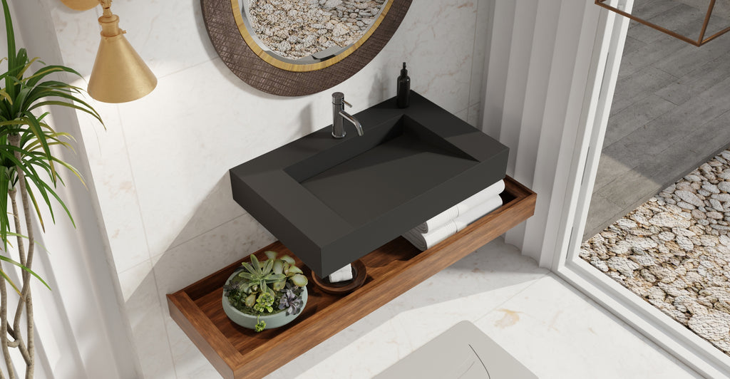 Wall Mounted Sink WT-04-D-BLK