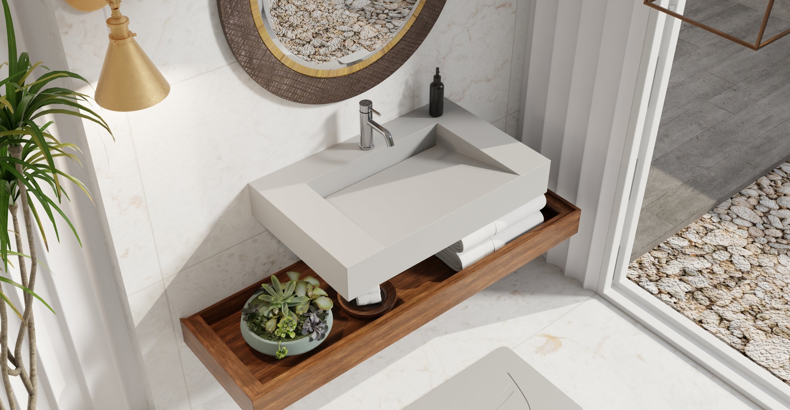 Wall Mounted Sink WT-04-D-GRY