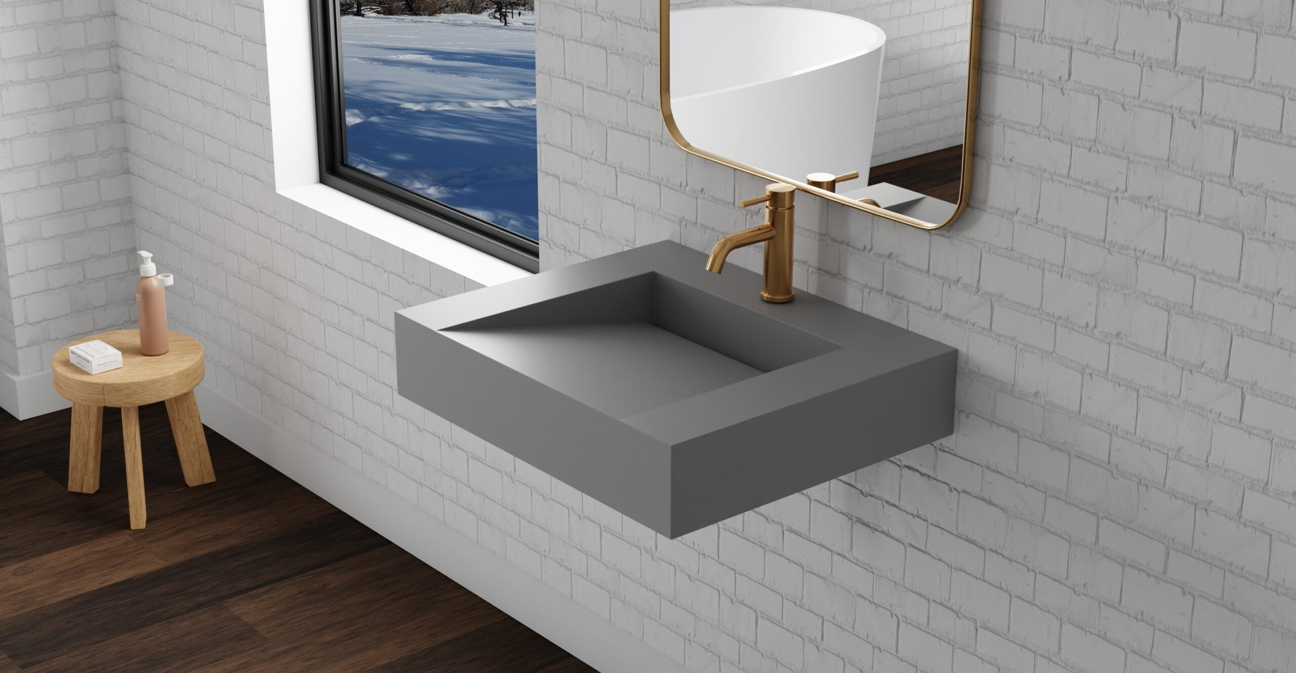 Wall Mounted Sink WT-04-E-GRY