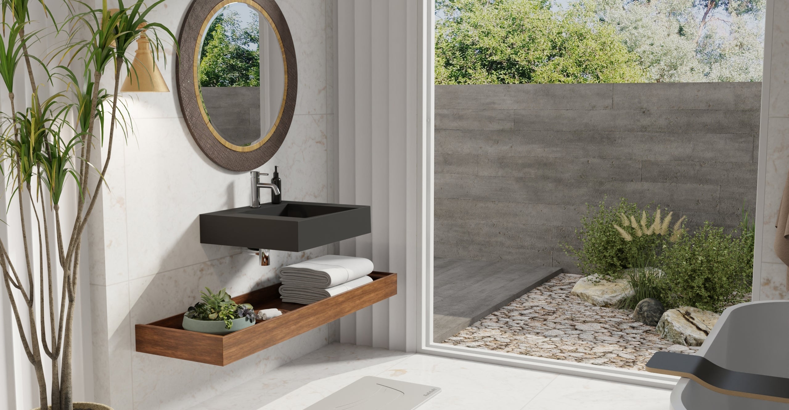 Wall Mounted Sink WT-04-E-BLK