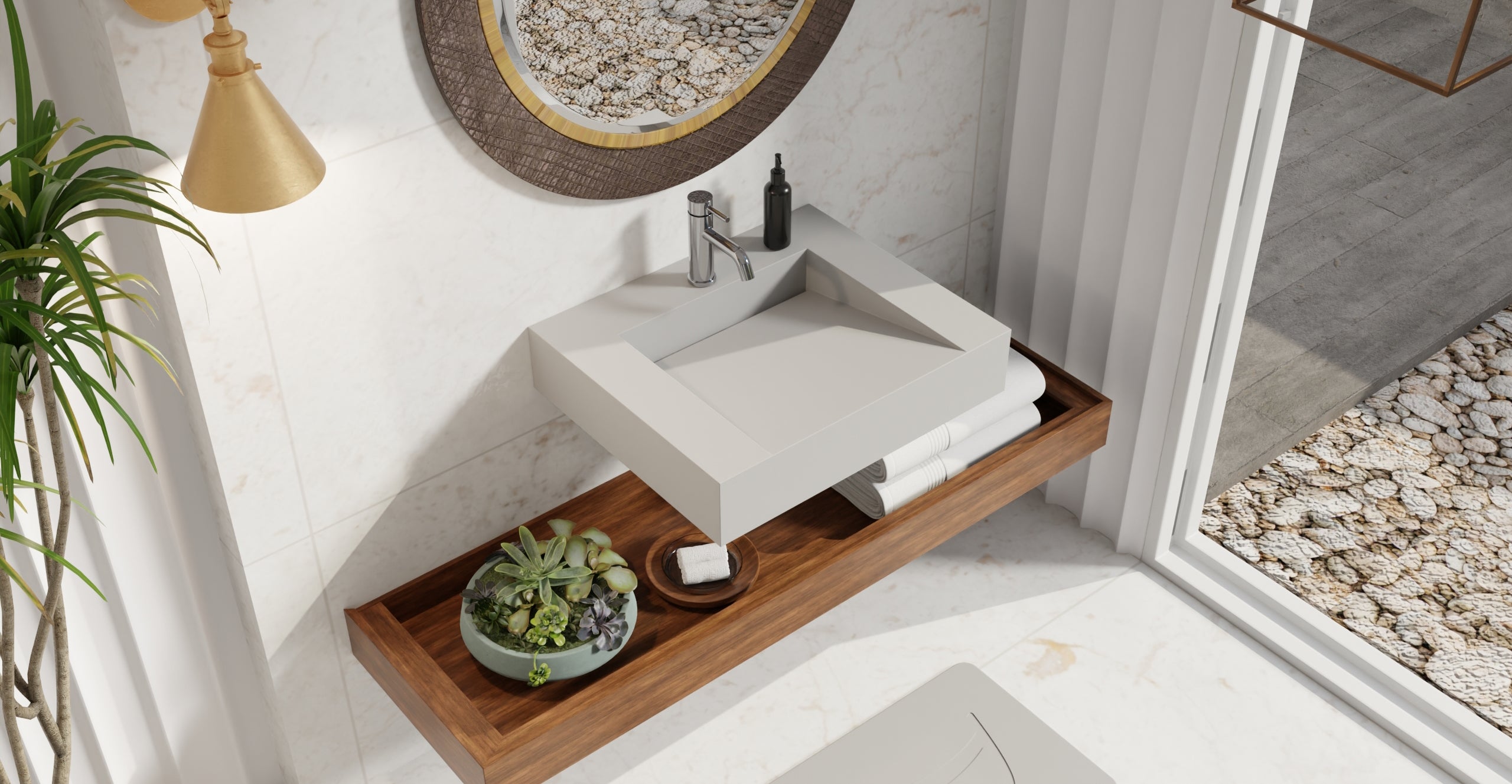 Wall Mounted Sink WT-04-E-GRY