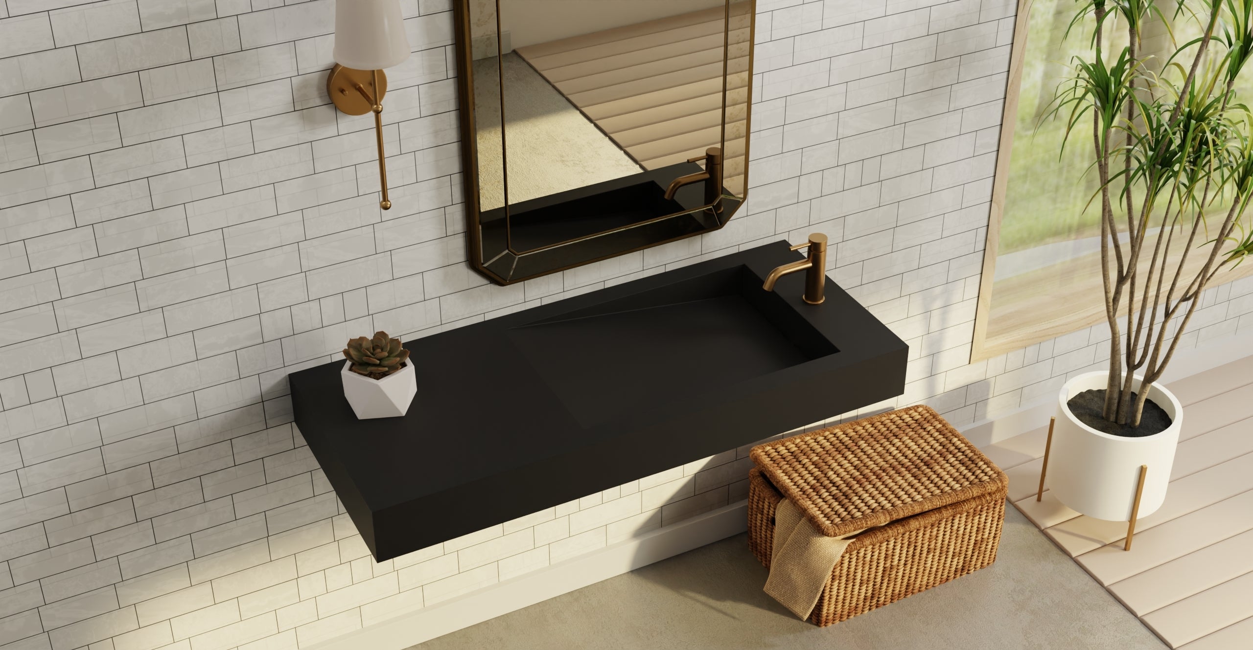 Wall Mounted Sink WT-05-B-BLK