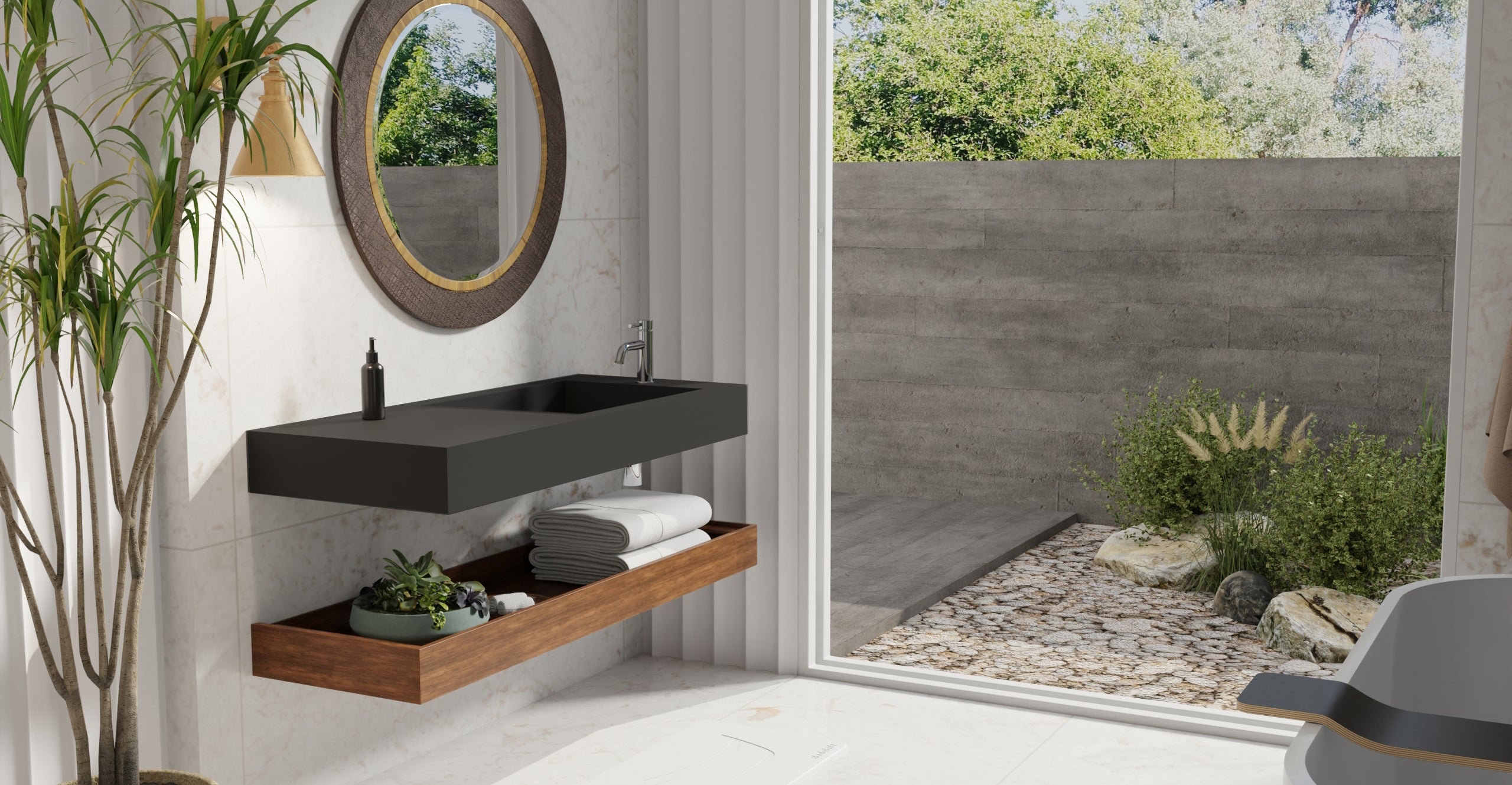 Wall Mounted Sink WT-05-B-BLK