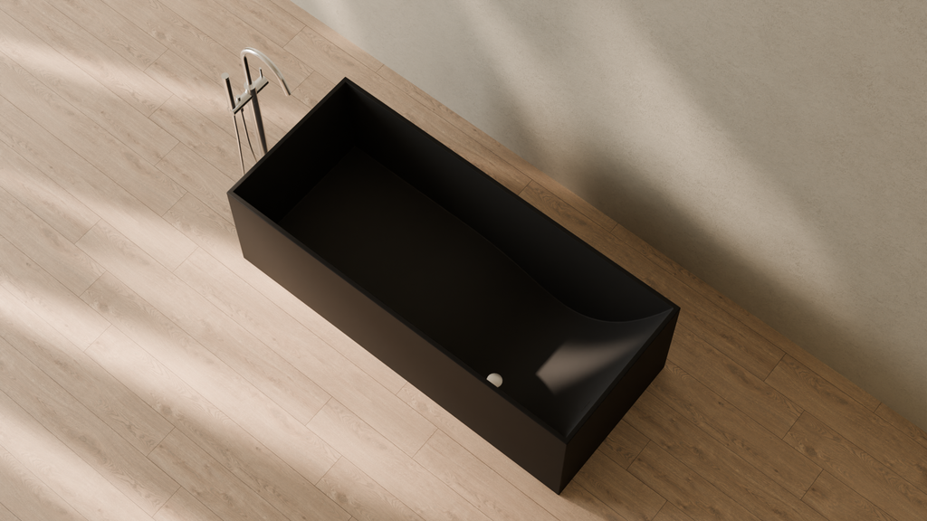 Badeloft render 2026 | BW-06-XL | Black | Matte | angle 2 | 16x9
