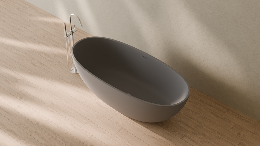 Badeloft render 2026 | BW-10-XL | Grey | Matte | angle 2 | 16x9
