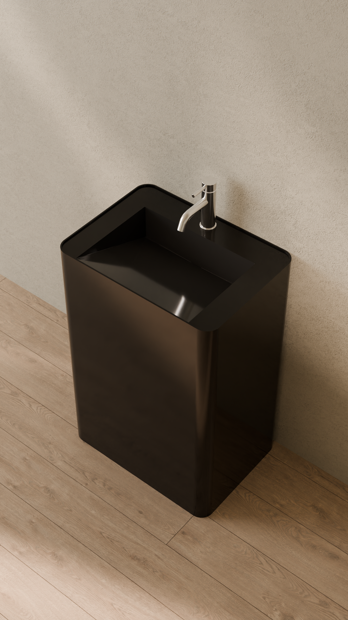 Badeloft details portrait 2026 | SB-04-A | Black | Sink_Glossy_Black__Camera_Angle_2.png