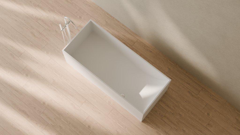 Badeloft render 2026 | BW-06-L | White | Matte | angle 2 | 16x9