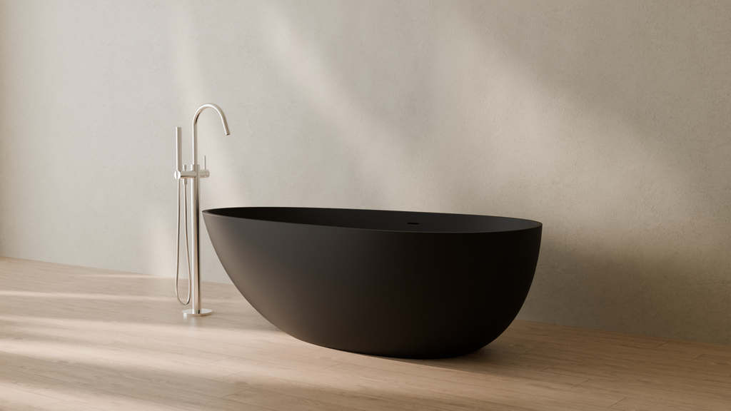 Badeloft render 2026 | BW-01-L | Black | Matte | angle 3 | 16x9