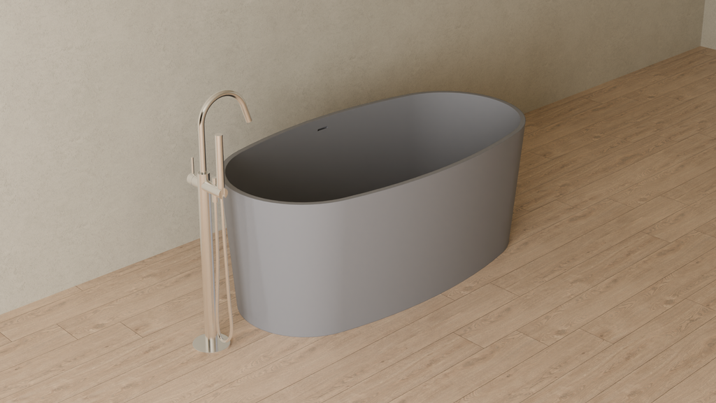 Badeloft render 2026 | BW-08 | Grey | Matte | angle 4 | 16x9