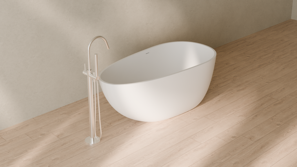 Badeloft render 2026 | BW-01-S | White | Matte | angle 4 | 16x9