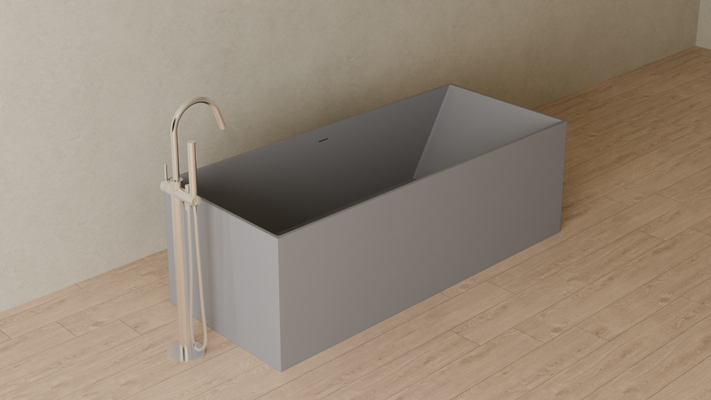 Badeloft render 2026 | BW-07 | Grey | Matte | angle 4 | 16x9
