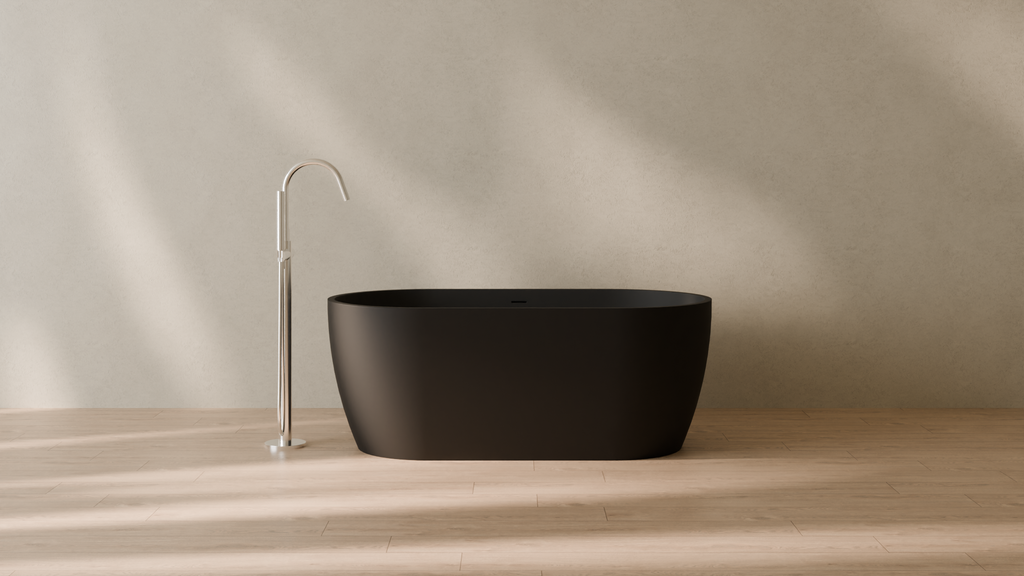 Badeloft render 2026 | BW-02-S | Black | Matte | angle 1 | 16x9