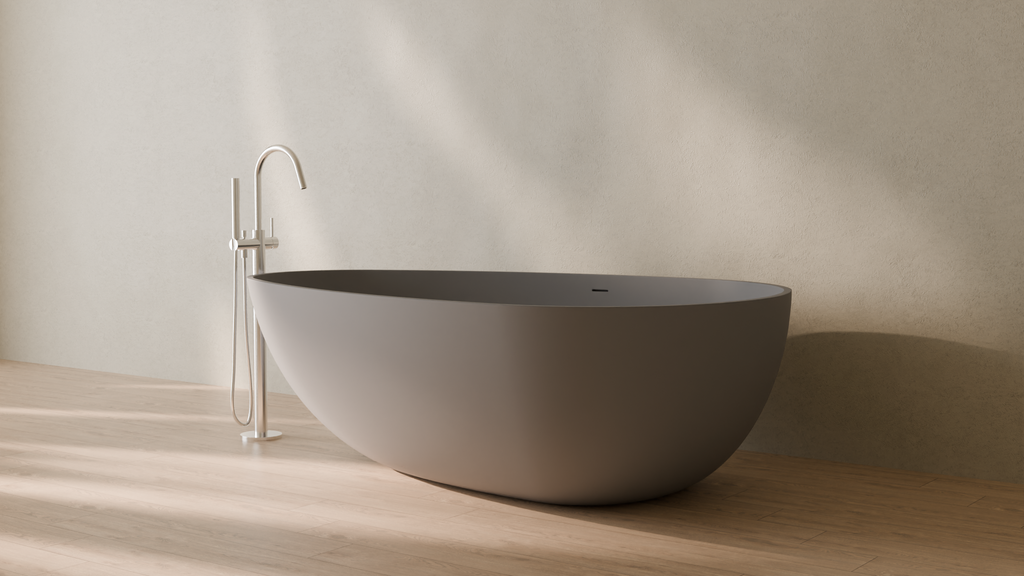 Badeloft render 2026 | BW-01-XXL | Grey | Matte | angle 3 | 16x9