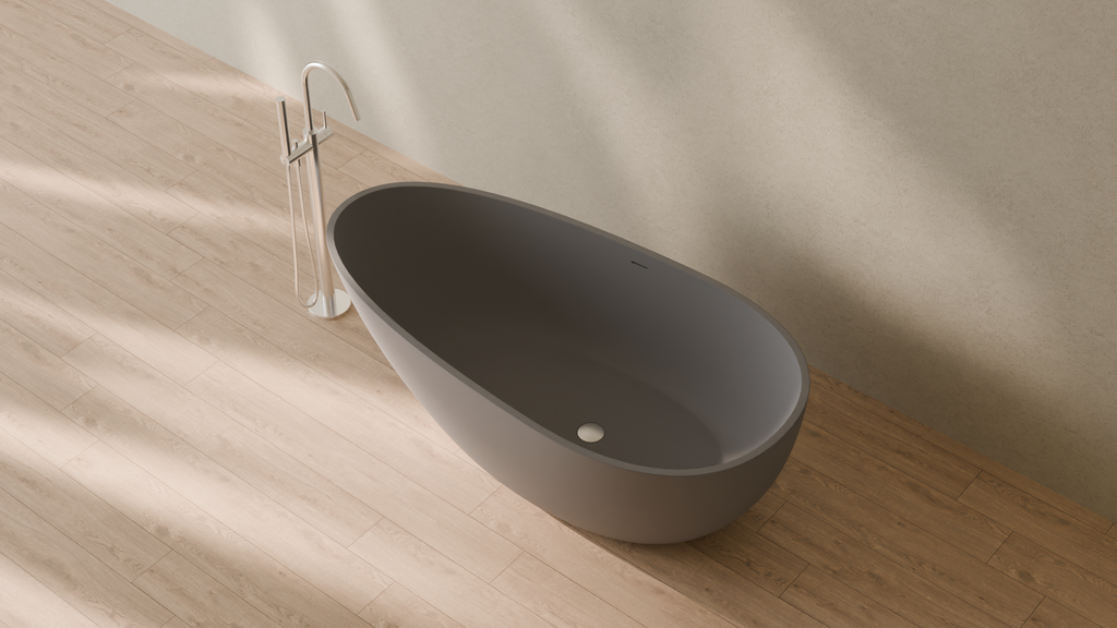 Badeloft render 2026 | BW-01-L | Grey | Matte | angle 2 | 16x9