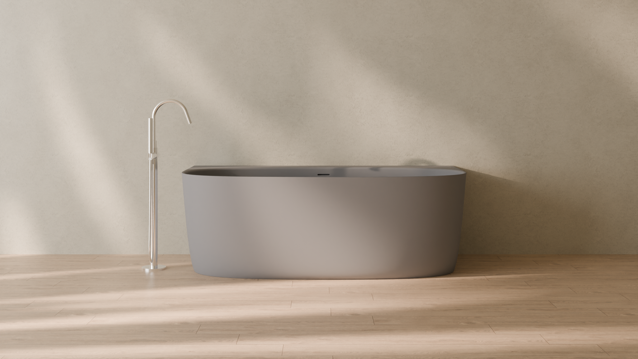 Badeloft render 2026 | BW-11 | Grey | Matte | angle 1 | 16x9