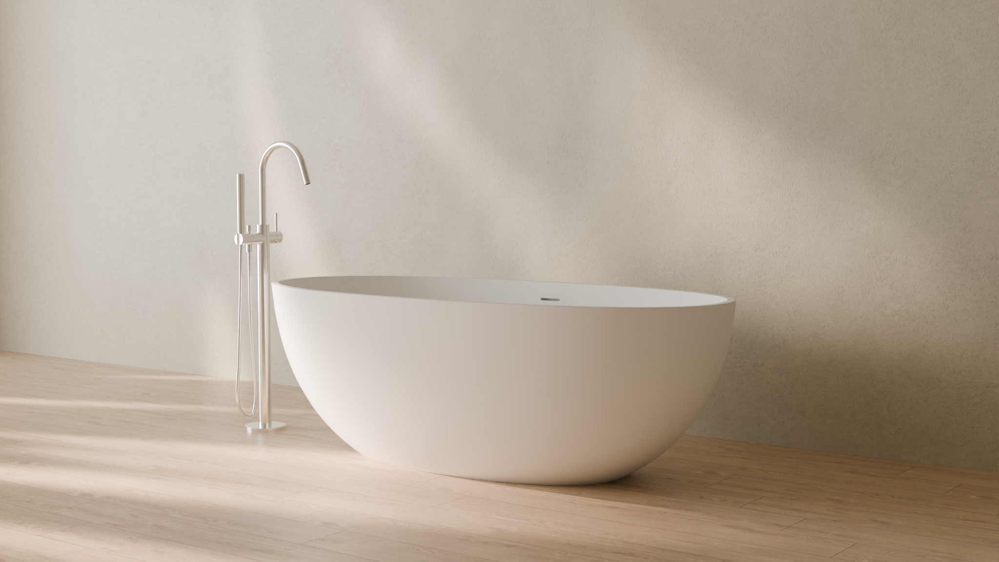 Badeloft render 2026 | BW-10-L | White | Matte | angle 3 | 16x9