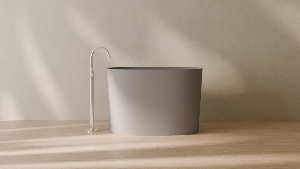 Badeloft render 2026 | BW-08-S | Grey | Matte | angle 1 | 16x9