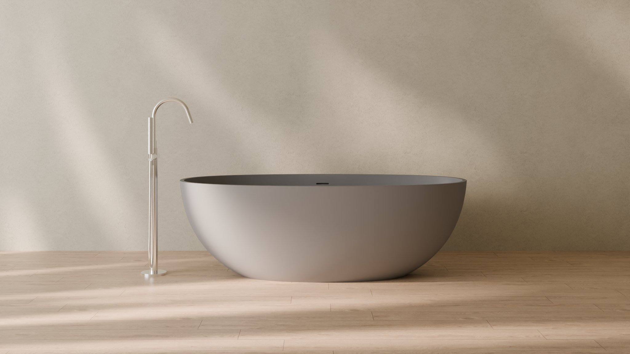 Badeloft render 2026 | BW-10-L | Grey | Matte | angle 1 | 16x9