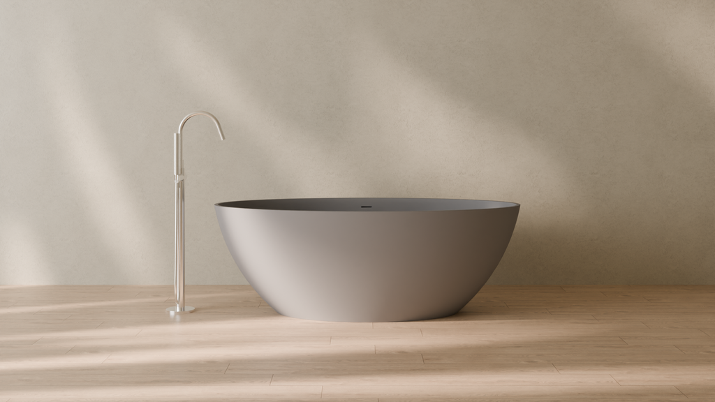 Badeloft render 2026 | BW-05-L | Grey | Matte | angle 1 | 16x9
