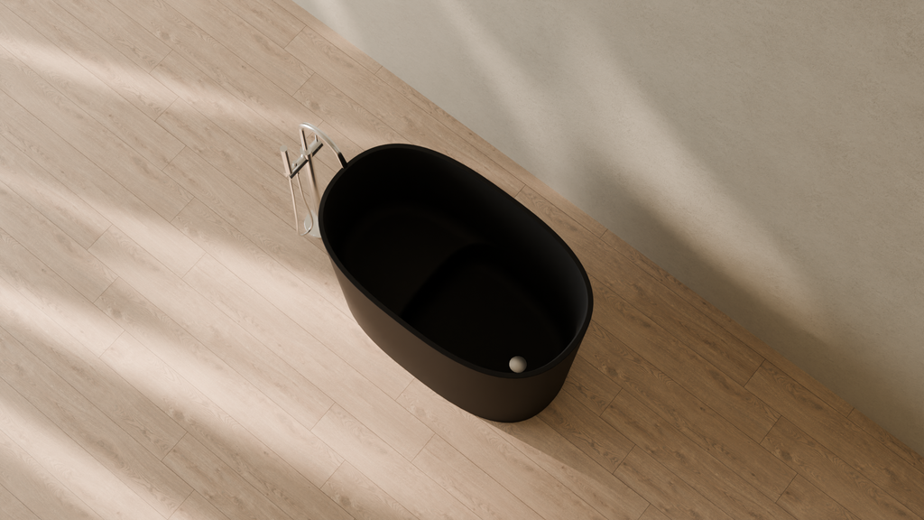 Badeloft render 2026 | BW-08-S | Black | Matte | angle 2 | 16x9