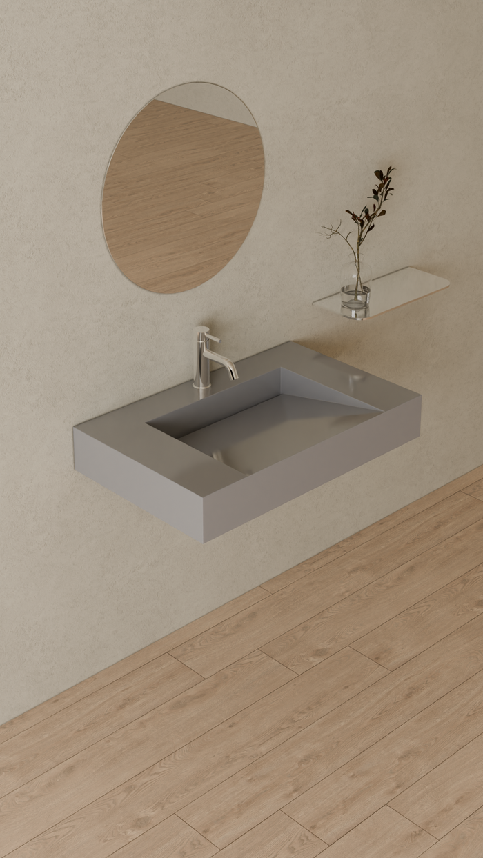 Badeloft details portrait 2026 | WT-04-D | Grey | Sink_Glossy_Grey__Camera_Angle_4.png