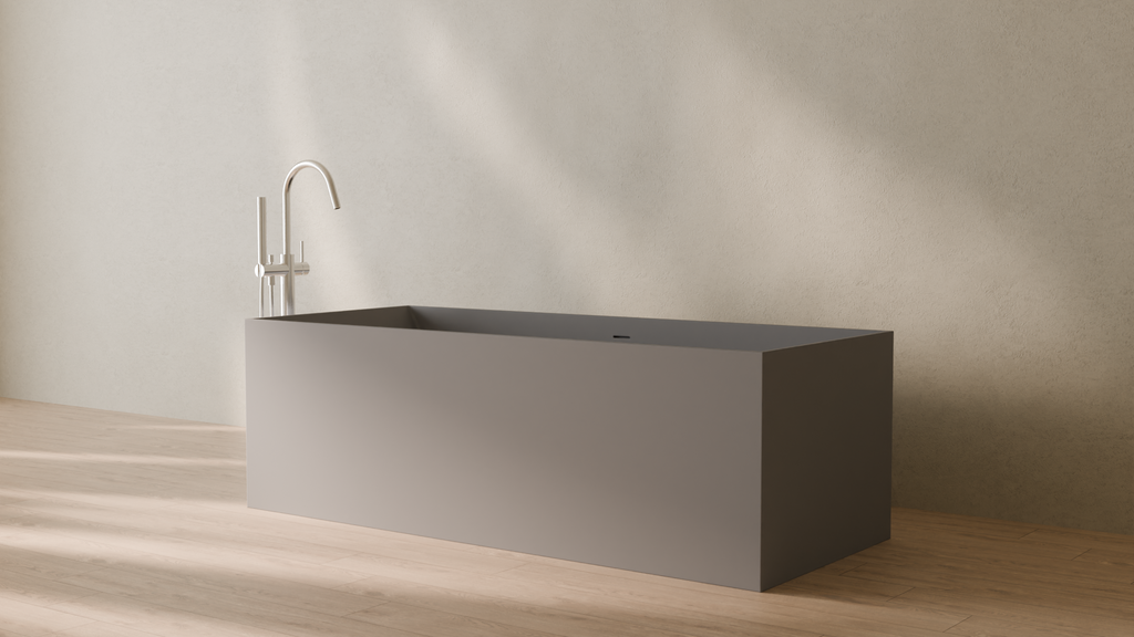 Badeloft render 2026 | BW-07 | Grey | Matte | angle 3 | 16x9