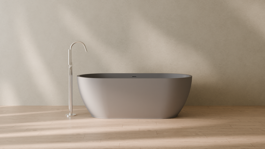 Badeloft render 2026 | BW-02-M | Grey | Matte | angle 1 | 16x9