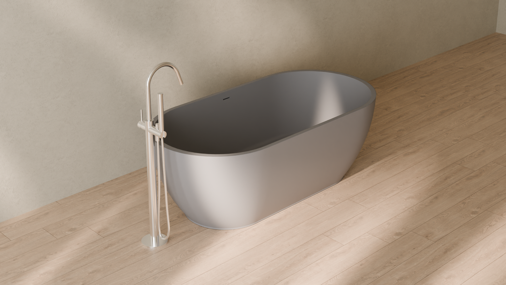 Badeloft render 2026 | BW-02-M | Grey | Matte | angle 4 | 16x9