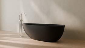 Badeloft render 2026 | BW-01-XL | Black | Matte | angle 3 | 16x9