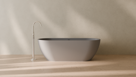Badeloft render 2026 | BW-02-L | Grey | Matte | angle 1 | 16x9