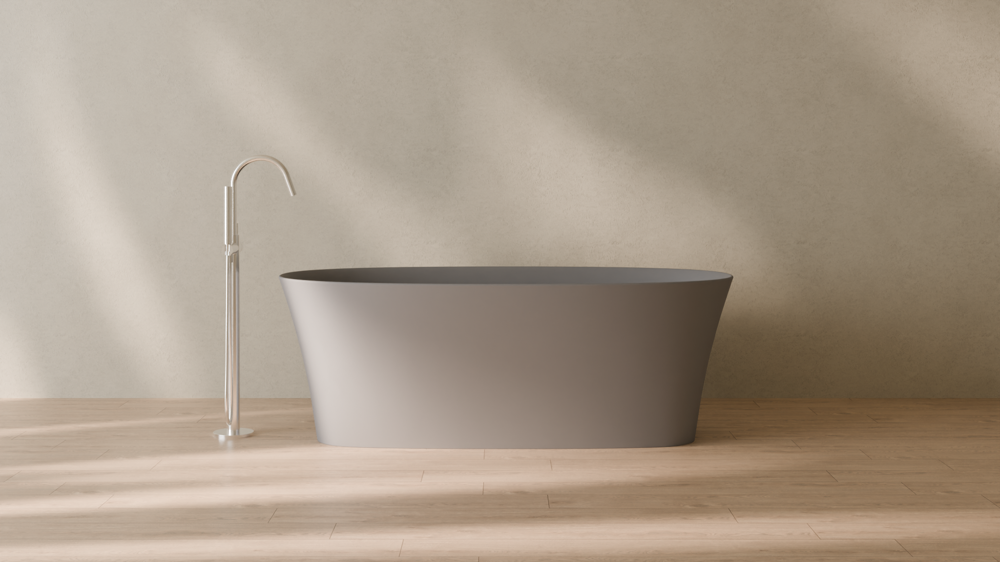 Badeloft render 2026 | BW-12 | Grey | Matte | angle 1 | 16x9