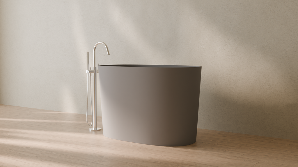 Badeloft render 2026 | BW-08-S | Grey | Matte | angle 3 | 16x9