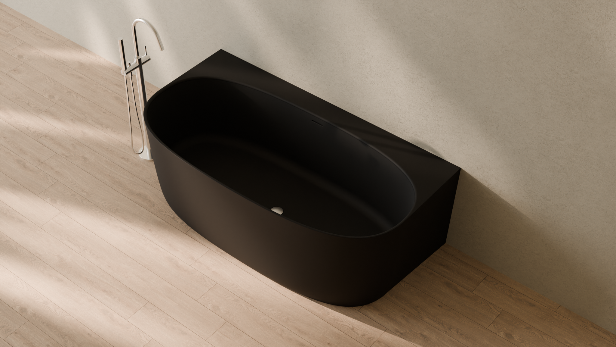 Badeloft render 2026 | BW-11 | Black | Matte | angle 2 | 16x9