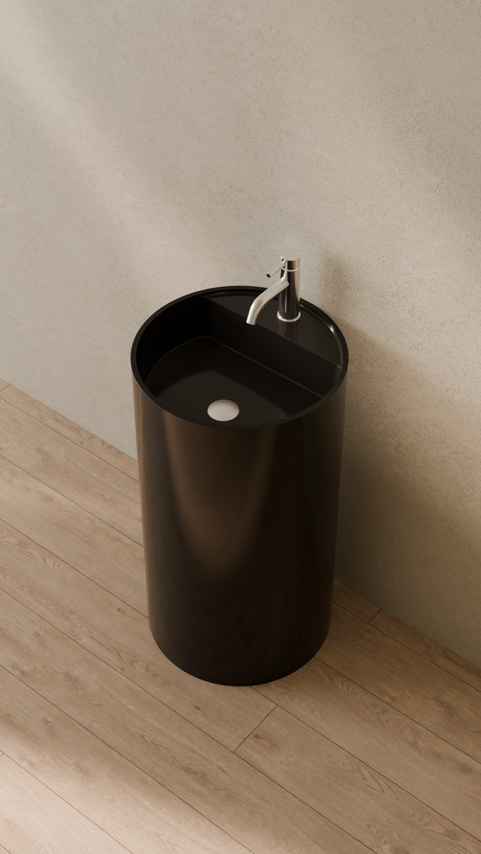Badeloft details portrait 2026 | SB-03-A | Black | Sink_Glossy_Black__Camera_Angle_2.png