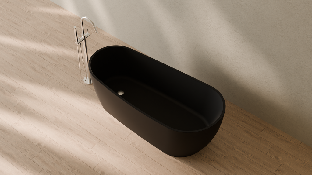 Badeloft render 2026 | BW-09 | Black | Matte | angle 2 | 16x9