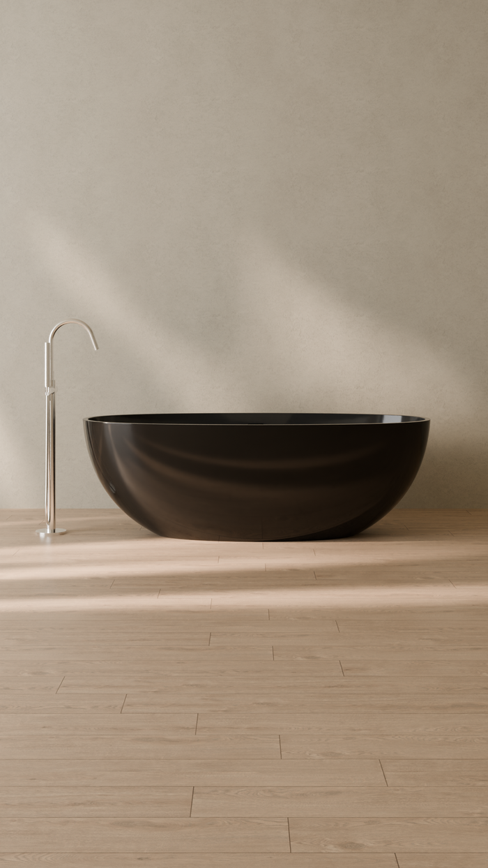 Badeloft details portrait 2026 | BW-10-L | Black | Bathtub_Glossy_Black__Camera_Angle_1.png