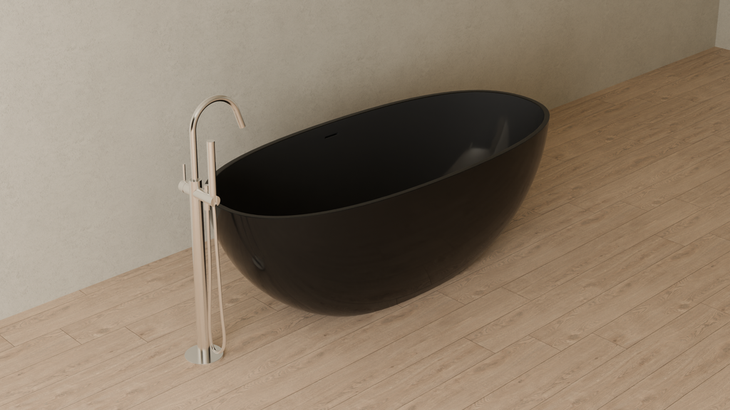 Badeloft render 2026 | BW-10-XL | Black | Glossy | angle 4 | 16x9