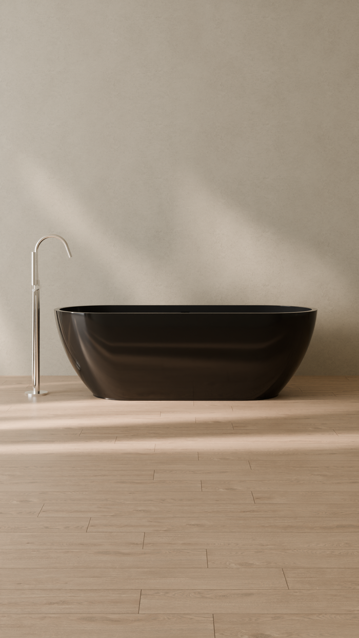Badeloft details portrait 2026 | BW-02-L | Black | Bathtub_Glossy_Black__Camera_Angle_1.png
