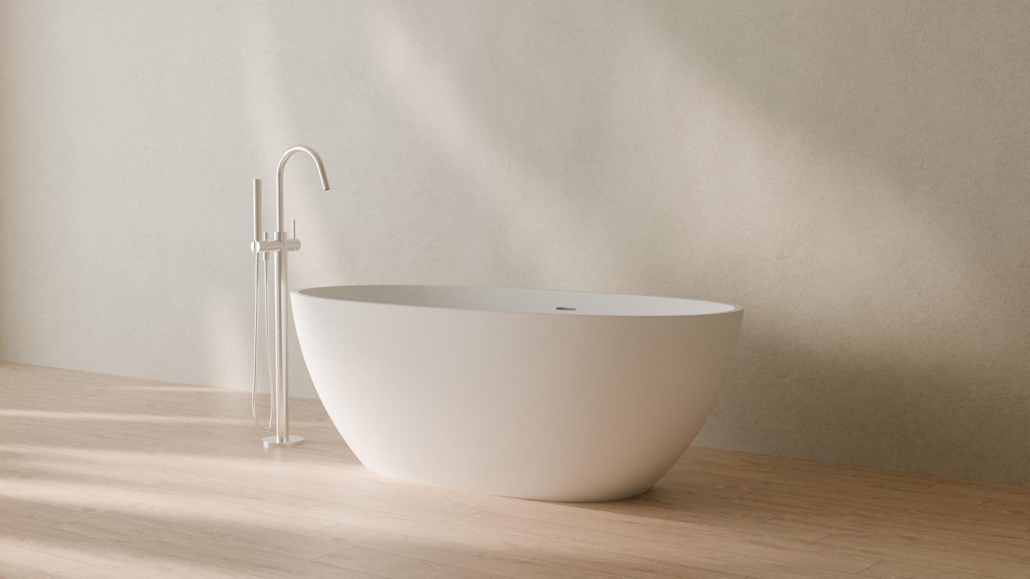 Badeloft render 2026 | BW-10-M | White | Matte | angle 3 | 16x9