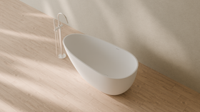 Badeloft render 2026 | BW-01-S | White | Matte | angle 2 | 16x9