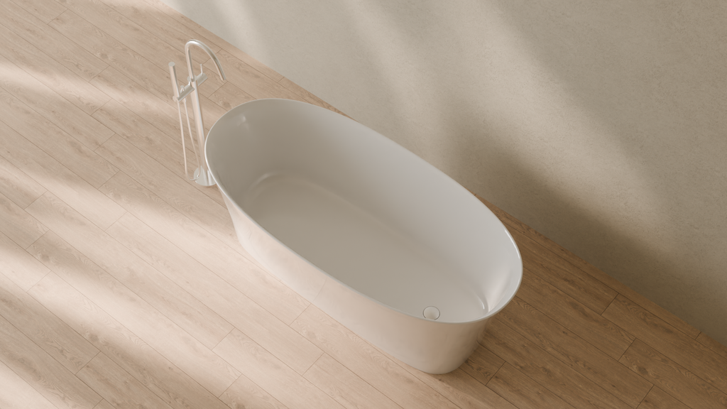 Badeloft render 2026 | BW-12 | White | Glossy | angle 2 | 16x9