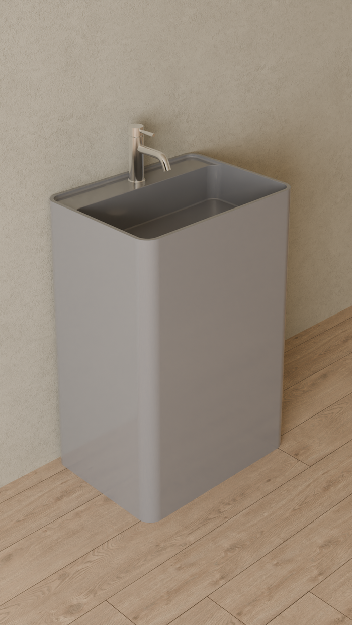 SUPERSEDED 2026-08-29 | Badeloft details portrait 2026 | SB-01-A | Grey | Sink_Glossy_Grey__Camera_Angle_4.png