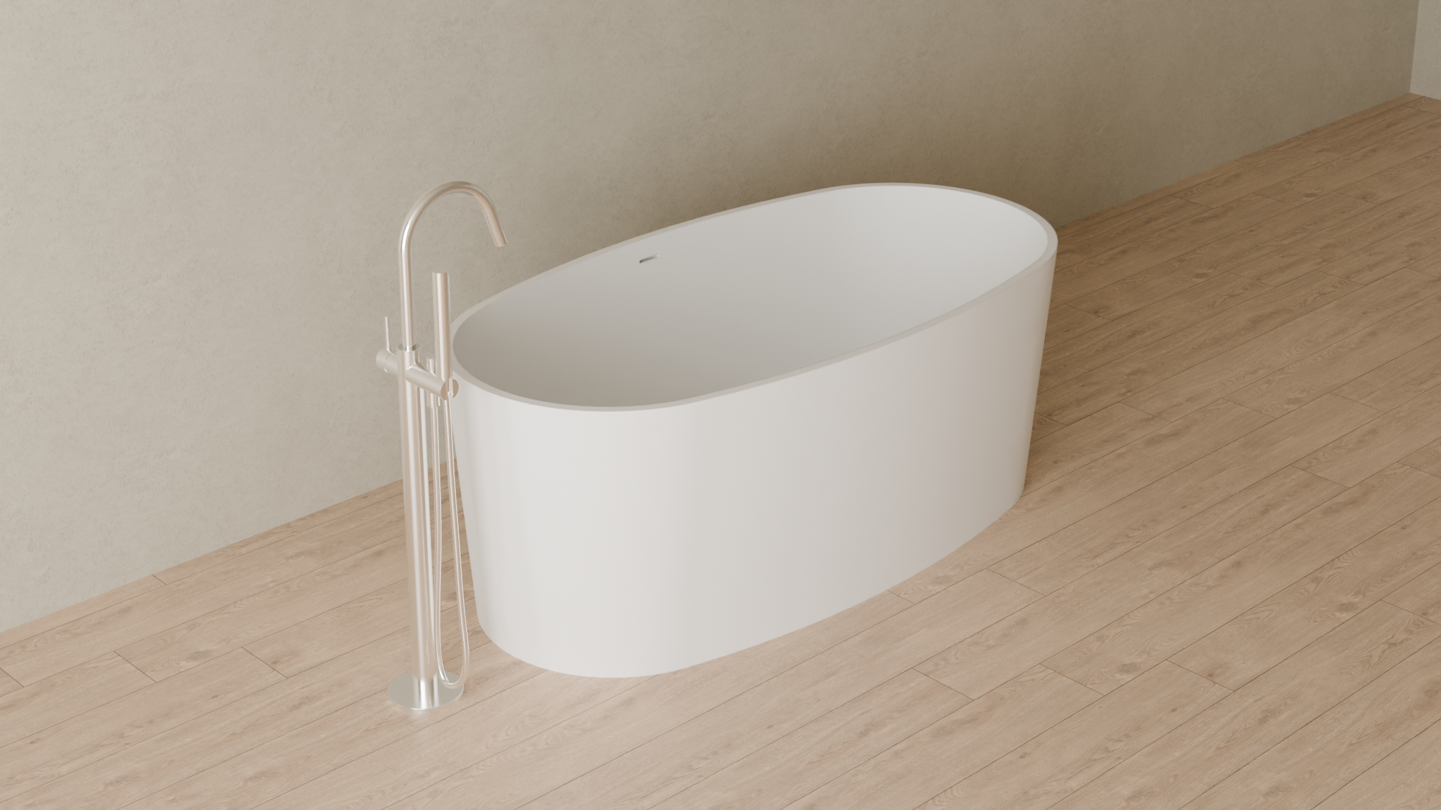 Badeloft render 2026 | BW-08 | White | Matte | angle 4 | ver 2 | 16x9