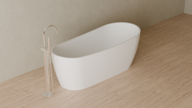 Badeloft render 2026 | BW-09 | White | Matte | angle 4 | 16x9