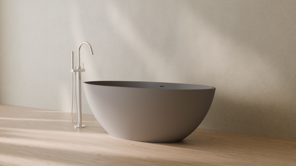 Badeloft render 2026 | BW-04-XL | Grey | Matte | angle 3 | 16x9