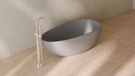 Badeloft render 2026 | BW-01-L | Grey | Matte | angle 4 | 16x9